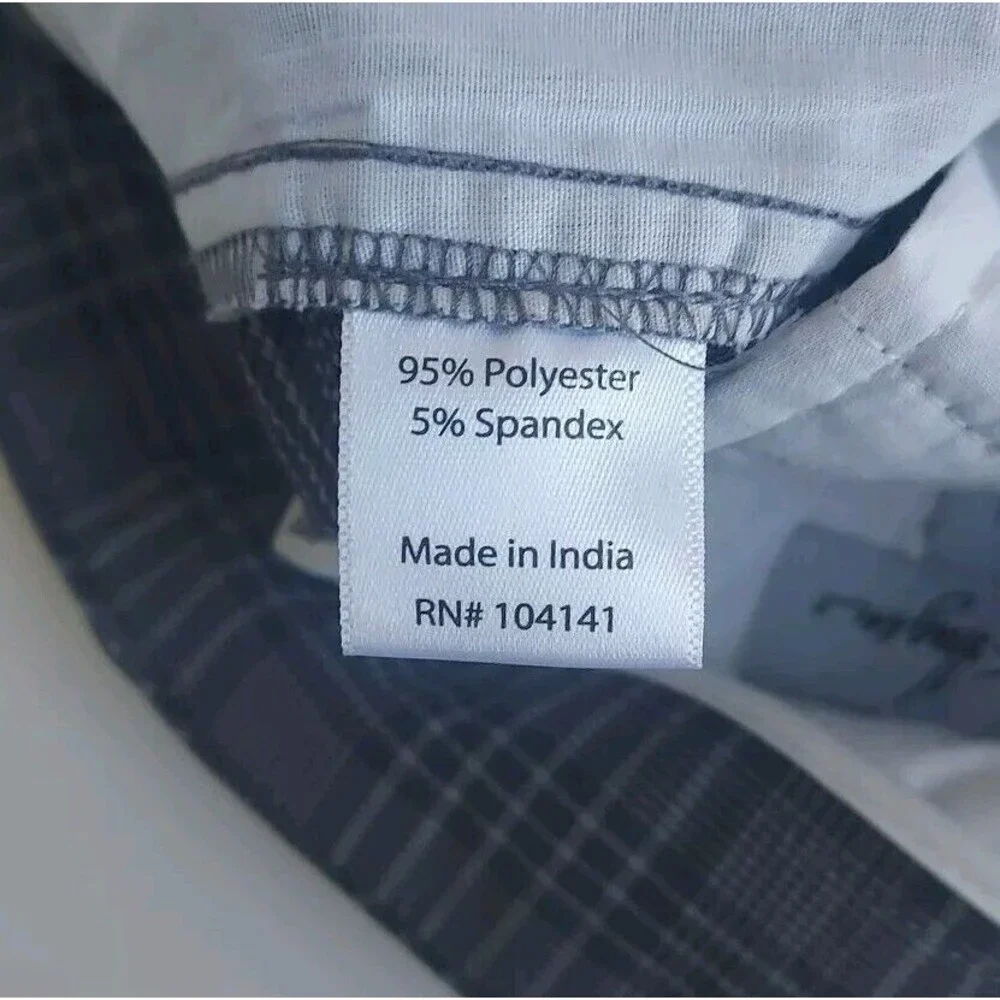 Mens Walter Hagen Gray Plaid Quick Dry Flat Front Golf Shorts Size 36x10